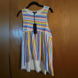 Striped babydoll top. Small.